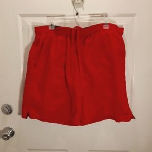 Speedo Red Swim Trunks With Pockets in front Sz  L